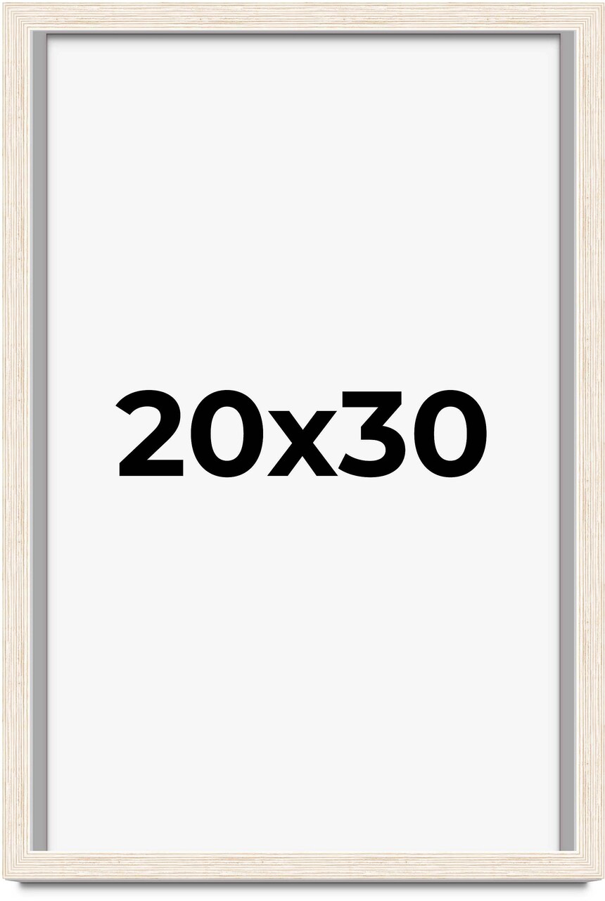 20x30 Barnwood Shadow Box Picture Frame with UV-Resistant Acrylic & Acid Free Backing, Available in 2 Finishes - Black and White